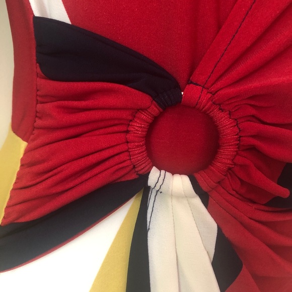 Boston Proper Colorblock Faux Wrap Maxi Dress Sz 4 - Picture 11 of 12